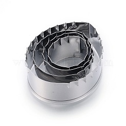 変色しにくい304ステンレススチール製クッキーカッター  クッキー型  DIYビスケットベーキングツール  葉  ステンレス鋼色  25mm  30.5mm  37mm  52mm  4個/セット&nbsp;DIY-E012-30