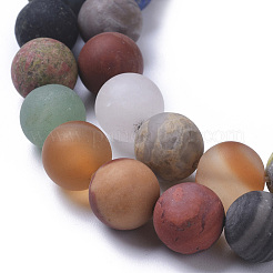 Natural Mixed Gemstone Beads Strands&nbsp;G-F668-09-10mm