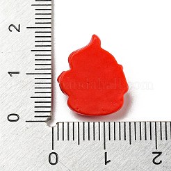 ハロウィーンテーマの不透明樹脂デコデンカボション  スカル  16x14x6mm&nbsp;RESI-E055-01J