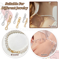12Pcs 6 Styles 8 Shaped Brass Hooks for Necklace&nbsp;FIND-GA0004-27