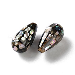 天然パウアシェルビーズ  ティアドロップ  片穴  21~22x10.5~11mm  穴：0.8mm&nbsp;SSHEL-B002-10A-02