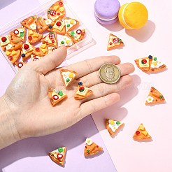 30Pcs 6 Styles Opaque Resin Pizza Cabochons&nbsp;RESI-CJ0005-41