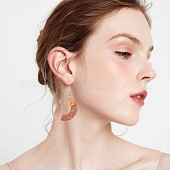 DIY Walnut Wooden Dangle Earring Making Kits&nbsp;DIY-OC0006-65