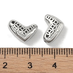 ラックメッキ真鍮チャーム  カドミウムフリー＆ニッケルフリー＆鉛フリー  ヘラート  プラチナ  8x12x5mm  穴：1mm&nbsp;KK-S367-20A