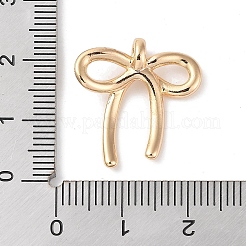 真鍮チャーム  蝶結び  18KGP本金メッキ  21x20x5mm  穴：1.8mm&nbsp;KK-G491-63G
