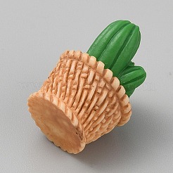 サボテンのミニチュア装飾品  マイクロランドスケープホームドールハウスアクセサリー  小道具の装飾のふりをする  桃パフ  19x19.5x25mm&nbsp;DJEW-CJC0005-02C