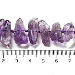 天然石アメジストビーズ連売り  ナゲット  13~27x5~14x5~12mm  穴：1.2~14mm  約37~42個/連  16.14''~16.34''（41~41.5センチメートル）&nbsp;G-C179-D01-02