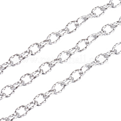 304ステンレススチールアズキチェーン  スプールで  溶接されていない  ステンレス鋼色  リンク：8x5.5~6x1mm  10 m /ロール&nbsp;CHS-CJ0001-01