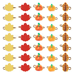 100Pcs Autumn Theme Handmade Polymer Clay Connector Charms&nbsp;PALLOY-TAC0251