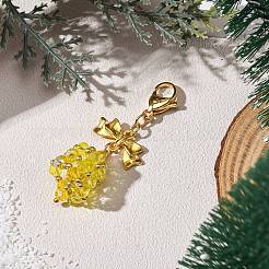 Glass & Alloy & Brass Pendants Decorations&nbsp;HJEW-MZ00311-03