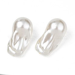 ABSプラスチックパール調ビーズ  オーバル  乳白色  30x16x15mm  穴：1.5mm&nbsp;X-KY-T023-032