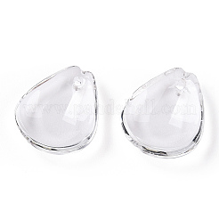 透明なガラスの花びらビーズ  丸い梅の花  透明  12.5x11x3.5mm  穴：1mm  約980~1000個/セット&nbsp;GLAA-N001-08