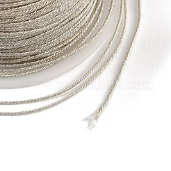 ナイロン糸  メタリックコード付き  銀  0.8mm  約71.08ヤード（65m）/ロール&nbsp;NWIR-R030-0.8mm-1