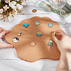 Shell Shape Wall Mounted Brooch Jewelry Display Cork Tray&nbsp;AJEW-WH0433-01B