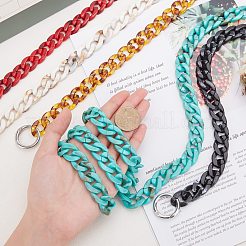 5 Strands 5 Color Handmade Acrylic Curb Chains&nbsp;AJEW-PH0001-88