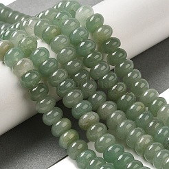 天然石グリーンアベンチュリンビーズ連売り  ロンデル  10x6~6.5mm  穴：1mm  約59~61個/連  14.57~15.16インチ（37~38.5cm）&nbsp;G-G102-C02-01
