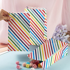 12Pcs Rainbow Color Rectangle Paper Candy Bags&nbsp;ABAG-TA0002-34B