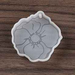 ペンダント DIY シリコン型  レジン型  UVレジン用  エポキシ樹脂工芸品作り  花  51x50x11.5mm  穴：3mm&nbsp;LS-DIY-K073-14D
