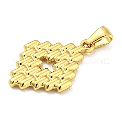 304ステンレスペンダント  ひし形チャーム  ゴールドカラー  26x18x2.5mm  穴：5x3mm&nbsp;STAS-E201-03G