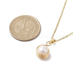 Natural Cultured Freshwater Pearl Pendant Necklaces&nbsp;NJEW-JN04685