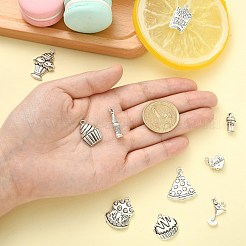 100Pcs 10 Styles Tibetan Style Alloy Pendants&nbsp;TIBEP-CJ0002-55