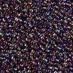 12/0 ガラスシードビーズ  トランス。色の虹  ラウンド  ミスティローズ  サイズ：直径約2mm  穴：1mm  約6666個/100g&nbsp;X1-SEED-A007-2mm-176