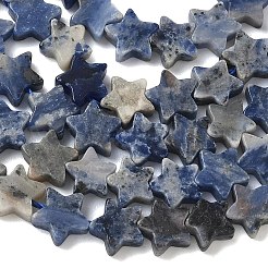 天然石ソーダライトビーズ連売り  スター  6x6x2mm  穴：0.7mm  約72個/連  14.96''（38センチメートル）&nbsp;G-F817-A08-01