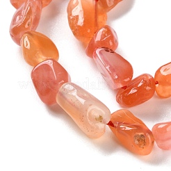 天然石瑪瑙ビーズ連売り  ナゲット  タンブルストーン  4.5~11.5x3~7x3.5~6mm  穴：1~1.2mm  約48~68個/連  15.35~15.94''（39~40.5センチメートル）&nbsp;G-P497-01C-11