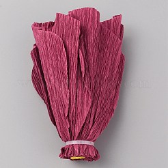壁用クレープ紙の花の装飾  ホームパーティー、結婚式、誕生日用の造花  パープル  115~122x88~96x51~63mm&nbsp;AJEW-WH0415-43A-05