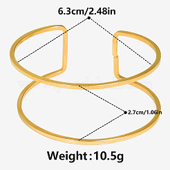 304 Stainless Steel Cuff Bangles for Women&nbsp;PK0821-2