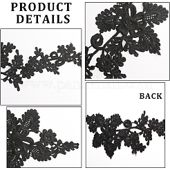 Polyester Embroidery Lace Appliques&nbsp;LS-DIY-WH0401-95