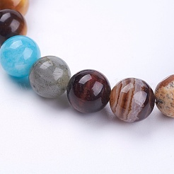 Natural Gemstone Beaded Stretch Bracelets&nbsp;G-I197-02