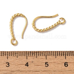 Long-Lasting Plated Brass Ear Wire&nbsp;KK-K381-07G-01