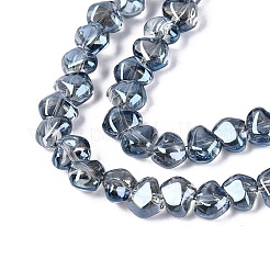 Electroplate Transparent Glass Beads Strands&nbsp;EGLA-Q133-01A-02