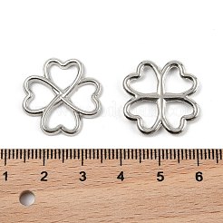 合金コネクタチャーム  花  プラチナ  21x21x2mm  穴：5.5x7mm&nbsp;PALLOY-R152-02P