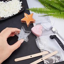 キャンドル作り  大豆ワックスを含む  ステンレス製のカップとハンドルスプーンと芯のはさみと木の棒  紙のステッカー  プラスチック製キャンドルカップ＆ホルダー  アルミ缶  キャンドルウィック  ミックスカラー  400グラム&nbsp;DIY-PH0002-68