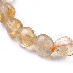 Natural Citrine Bead Stretch Bracelets&nbsp;LS-BJEW-K213-62