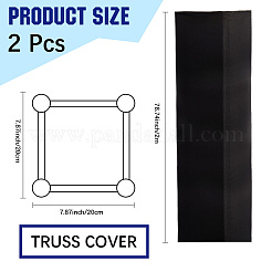 ストレッチクロストラスカバー2枚  結婚式の舞台装飾  ブラック  370x1.5~15mm&nbsp;DIY-CN0003-36A