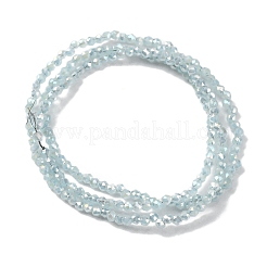 Transparent Electroplate Glass Beads Strands&nbsp;EGLA-H107-01A-B08