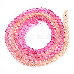 Transparent Gradient Color Glass Beads Strand&nbsp;GLAA-TAC0022-05D