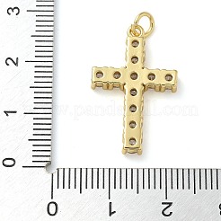 Rack Plating Brass Micro Pave Cubic Zirconia Pendants&nbsp;KK-K392-17A-G