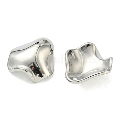 Absプラスチックペンダント  ナゲットチャーム  銀  15x14x5mm  穴：1.4mm&nbsp;KY-Z002-01B