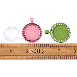 DIY Flat Round Pendant Making Kits&nbsp;DIY-TA0008-46