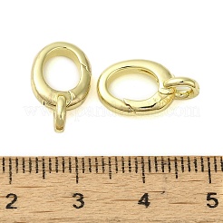 真鍮スプリングゲートリング  カドミウムフリー＆ニッケルフリー＆鉛フリー  オーバル  ゴールドカラー  16x9x5.5mm  穴：2.5mm&nbsp;KK-B089-19G