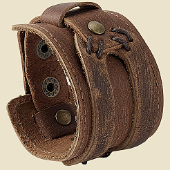 Cowhide Leather Cord Bracelets for Women Men&nbsp;BJEW-WH20012-04AG-02