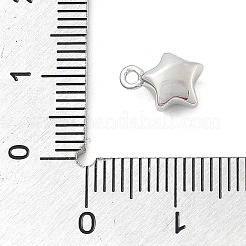 真鍮製チャーム  カドミウムフリー＆ニッケルフリー＆鉛フリー  スター  プラチナ  9.5x7x4.5mm  穴：1.2mm&nbsp;LS-KK-S514-06A-P