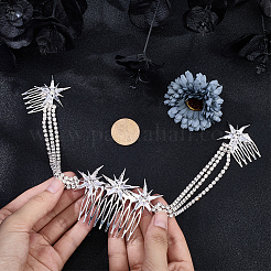 Alloy Rhinestone Hair Combs&nbsp;MRMJ-WH2007-031P
