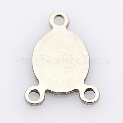 Tarnish Resistant Oval 201 Stainless Steel Chandelier Component Links&nbsp;X-STAS-P073-26