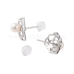 925 Sterling Silver Studs Earring&nbsp;EJEW-H002-19P