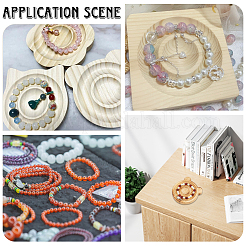 6Pcs 6 Styles Beech Wooden Jewelry Bracelet Finger Ring Diplay Holder Tray&nbsp;ODIS-BBC0001-03A
